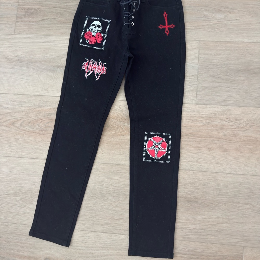 Nwt lace up widow jeans